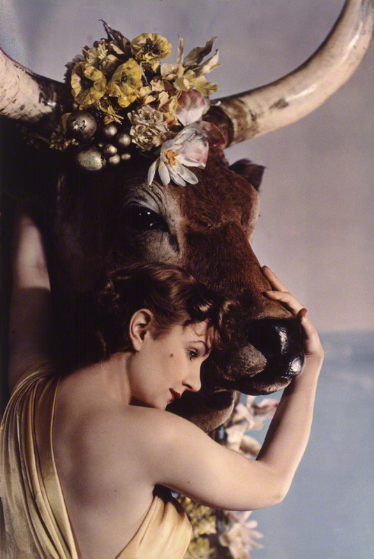 NPG x17957; Mrs Donald Ross as Europa by Madame Yevonde