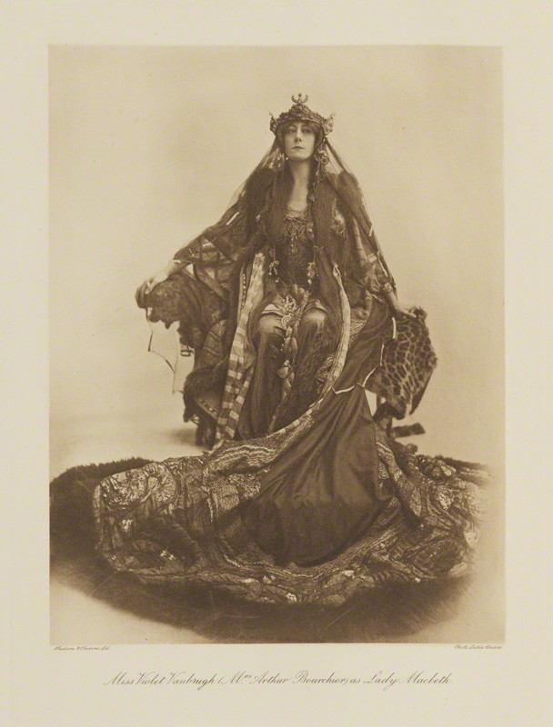 NPG Ax135795; Violet Vanbrugh (Violet Augusta Mary Barnes) as Lady Macbeth in 'Macbeth' by Lallie Charles (nÈe Charlotte Elizabeth Martin), published by  Hudson & Kearns Ltd