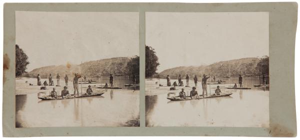 burnell-george-australia-1830-1894-aborigines-in-their-canoes-overland-corner-no-55-from-the-series-stereoscopic-views-of-the-river-murray-1862-murray-river-south-australia