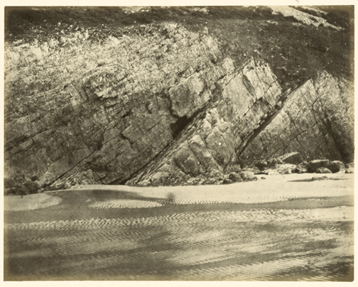 hugh-owen-sandy-shore-possibly-caswell-bay-gower-albumen-print-1860s-1870s-from-a-paper-negative-before-1855