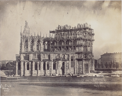 Andreas Groll, the construction of the Votive Cathedral in Vienna, 1866