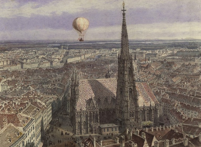jakob_alt_ballonfahrt_ueber_wien_aquarell_1847_original