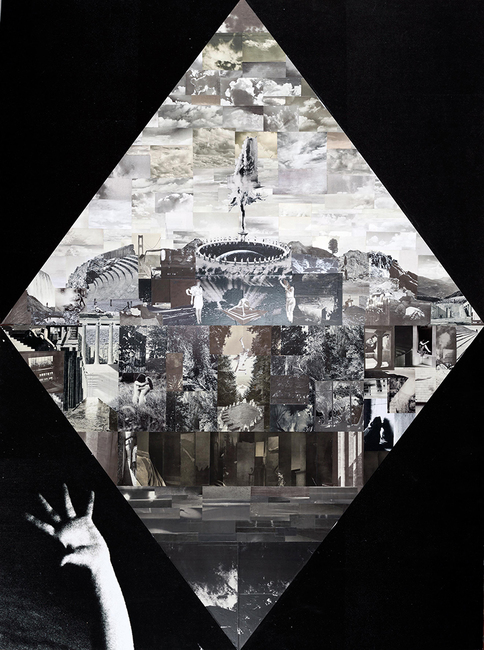 Lillian O'Neil, Mirage, 2017, collage on Dibond, framed, 269.00 x 203.00 x 6.50 cm