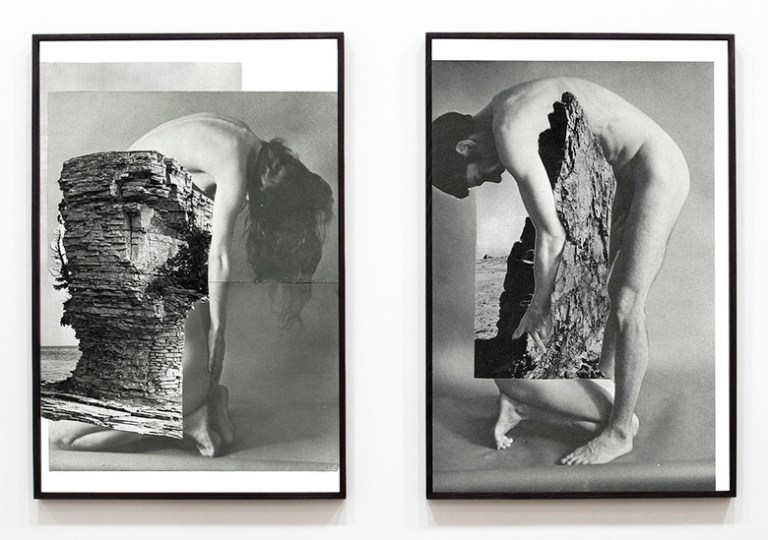 Lillian O'Neil, Standing Stones, 2017, two archival pigment prints on rag on Dibond, framed separately, two parts each- 140 x 93 x 4 cm