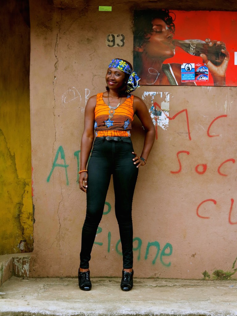 Normally one for a trad Africana frock, Freetown fashion plate Makalay is already for summer loving in this racy look