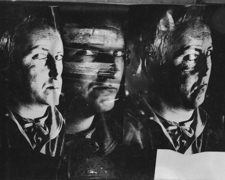 Photograph showing distorted image of Nigel Henderson by Nigel Henderson 1917-1985