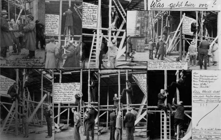 Heartfield directing, Reismann shooting.