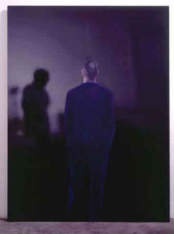The Present - Man seen from the Back, 1961 acrylic and plastic paint on canvas, cm 200 x 150 Fondazione Pistoletto, Biella Photo- P. Pellion