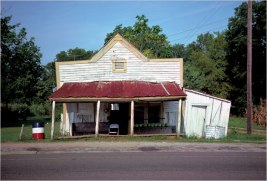 William Christenberry's photograph of the T.B. Hick's Store in Newbern, Ala, 1976