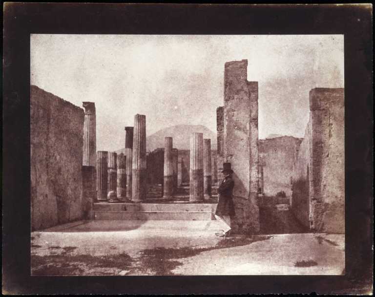 Calvert Richard Jones House of Sallust, Vesuvius behind, Pompeii 1846 Salt print 16 x 21 cm (approx) National Science and Media Museum