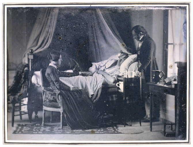 Louis-Adolphe Humbert de Molard Le malade à Lagny n.d. Daguerreotype Musée Gatien-Bonnet