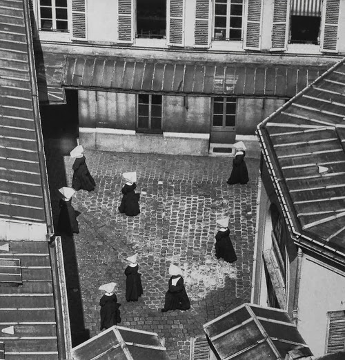 Nuns in courtyard 1952