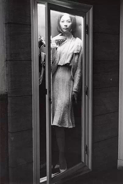 Ikko NARAHARA -- Hiroko Matsumoto wearing Hanae Mori dress, from the ' Fashion' series, 1968