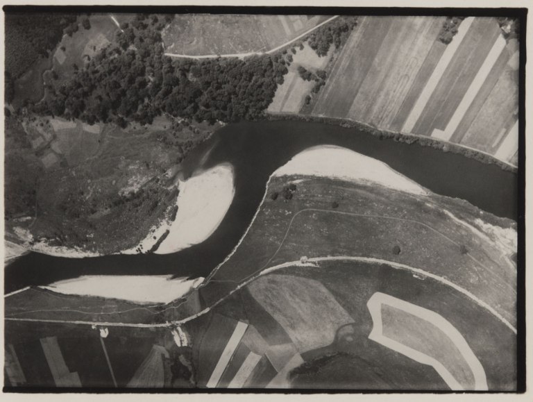 Robert Petschow (German, 1888-1945) The Course of the Mulde with Sand Deposits in the Curves (Der Lauf der Mulde mit Versandungen in den Windungen) 1920-33 Gelatin silver print 3 3:8 ×