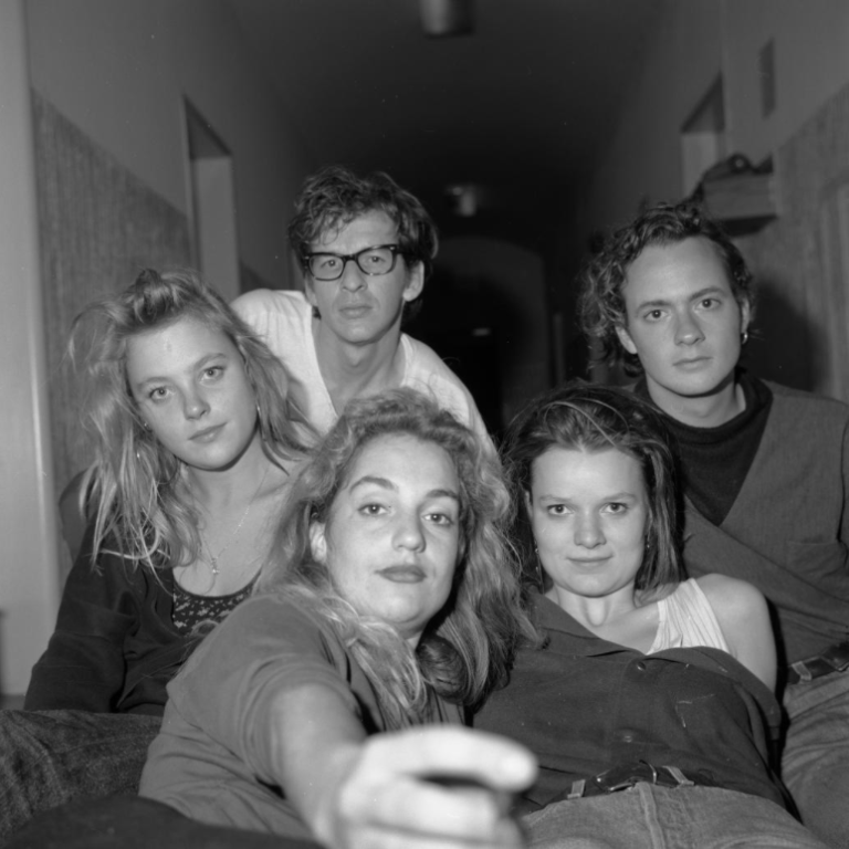 Esther Kroon with friends : classmates, Prague (1989)