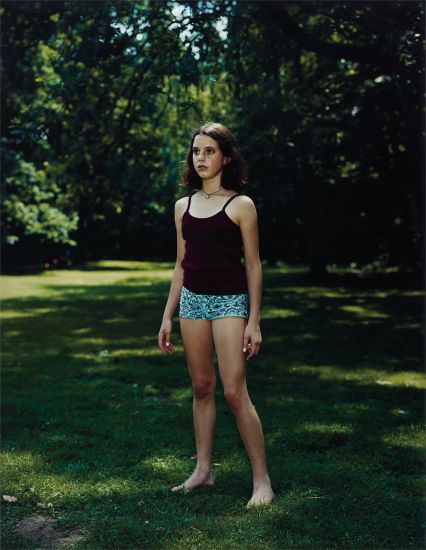 RINEKE DIJKSTRA Follow Tiergarten, Berlin, Germany, June 7, 1988 C 1998 chromogenic print 56 3:8 x 44 1:8 in. (143.2 x 112 cm) Signed on an artist's label affixed to the backing board. T