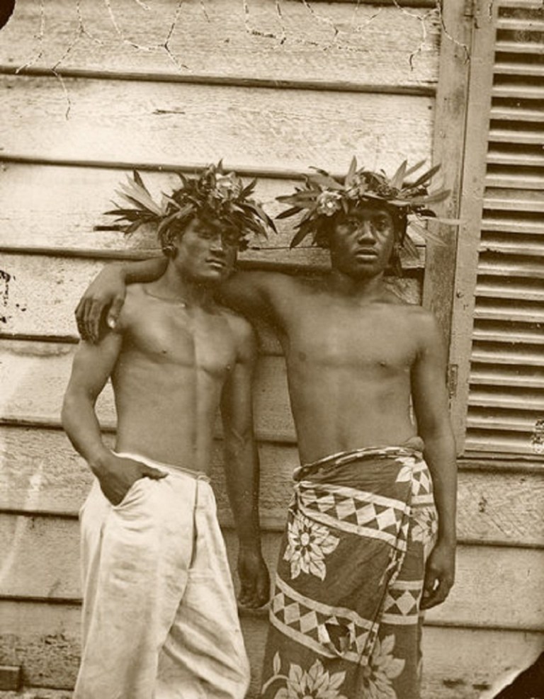 Paul-Émile Miot Two Tahitian men 1870 (ca) Photograph Musée de l'Homme