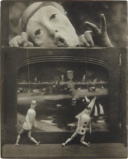 Pierre Dubreuil The Play of Life (Self-portrait) , circa 1930 Oil print 9 7:8 x 7 7:8 in. (25.1 x 20 cm)
