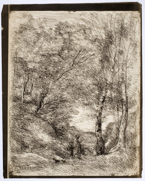 Les Jardins d'Horace, 1856 (cliché-verre)