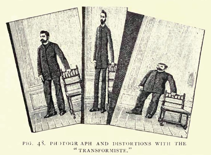 Louis Ducos du Hauron Photograph and distortions with the Transformiste. 1905 (publication) 1896 Published in Photographic Amusements including a Description of a Number of Nov