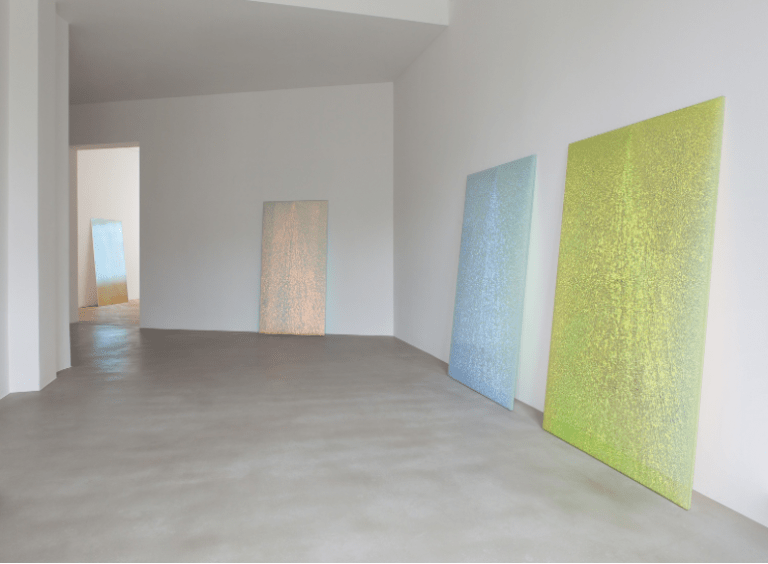 Gaufrette (Pink Shadow), 2015, Magic Mirror (Blue), 2012 (center)