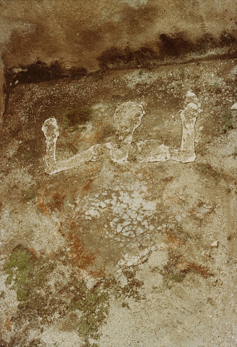 Ana Mendieta (august 1976) Silueta Muerta. chromogenic print 24.5 x 16.8 cm