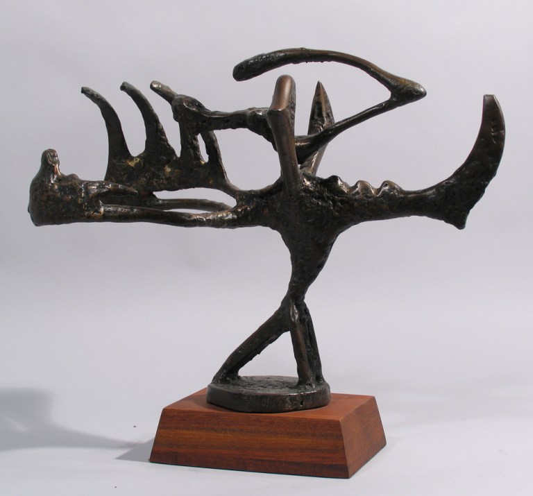 Emergence- Transition I, 1945 Direct bronze, walnut walnut base, 44.45 x 50.8 x 24.13 cm Arizona State University Art Museum. Gift of Oliver B. James (1951).