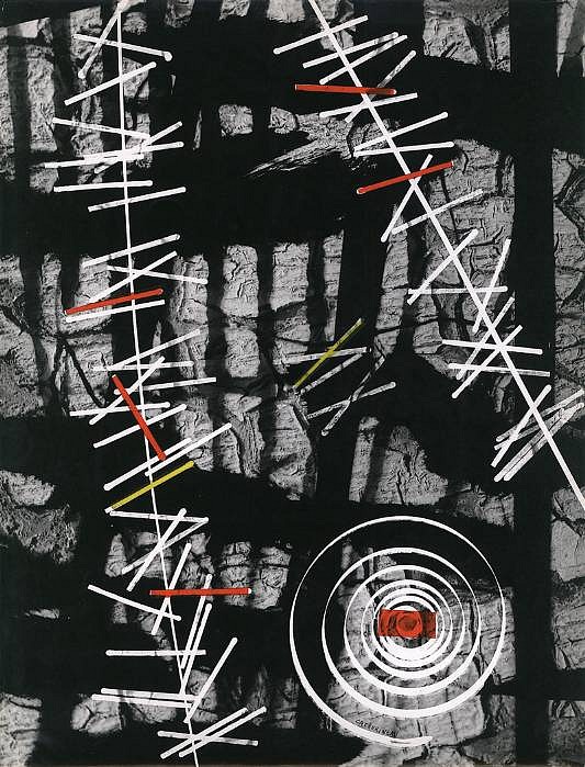 Roger Catherineau, Photogramme , 1958 Vintage gelatin silver print with colored translucent paper, 15 11:16 x 11 7:8 in. (39.9 x 30.2 cm)