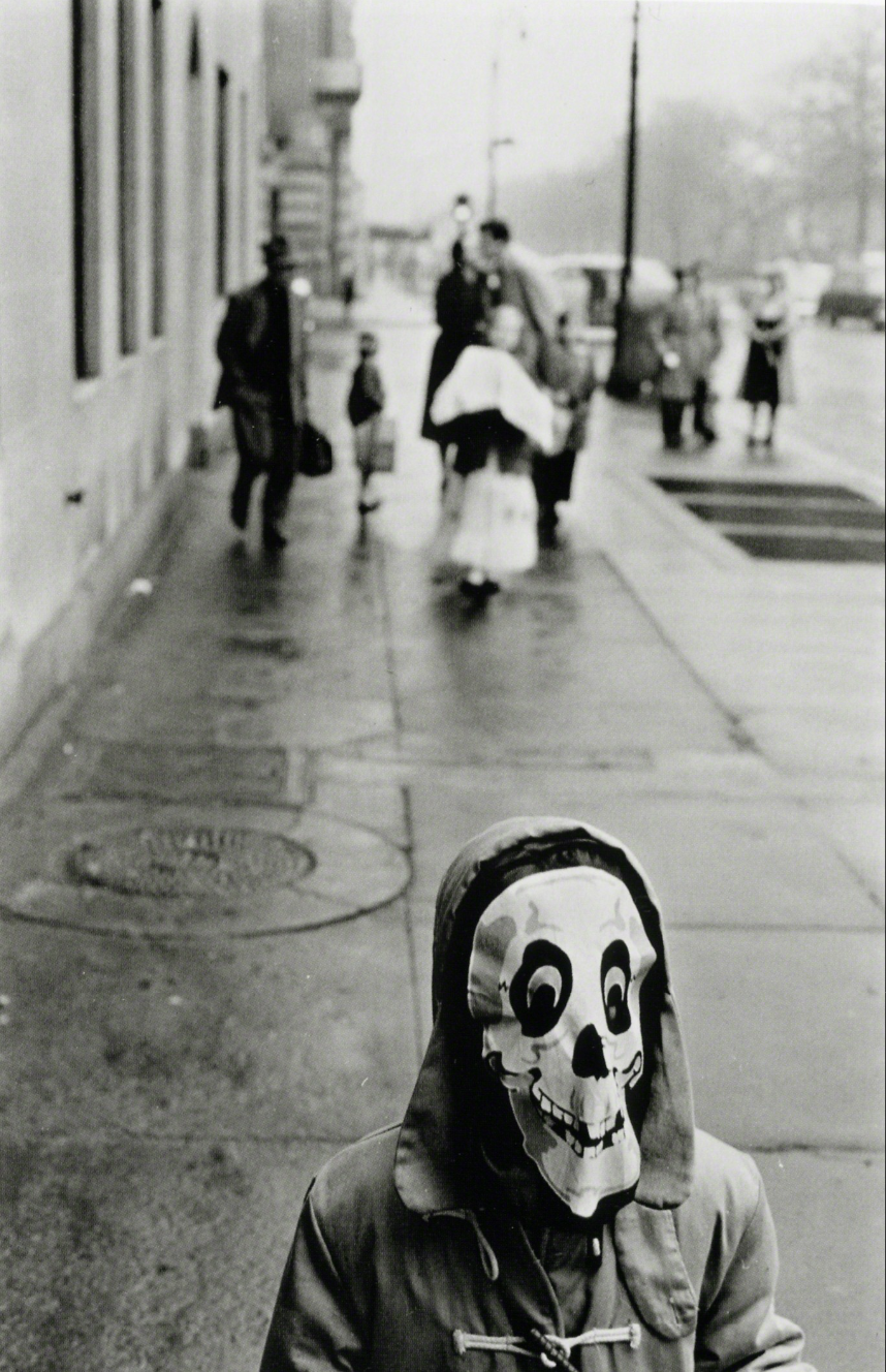 Frank Paulin Mask, New York City, 1956 Gelatin silver print 35.6 × 27.9 cm