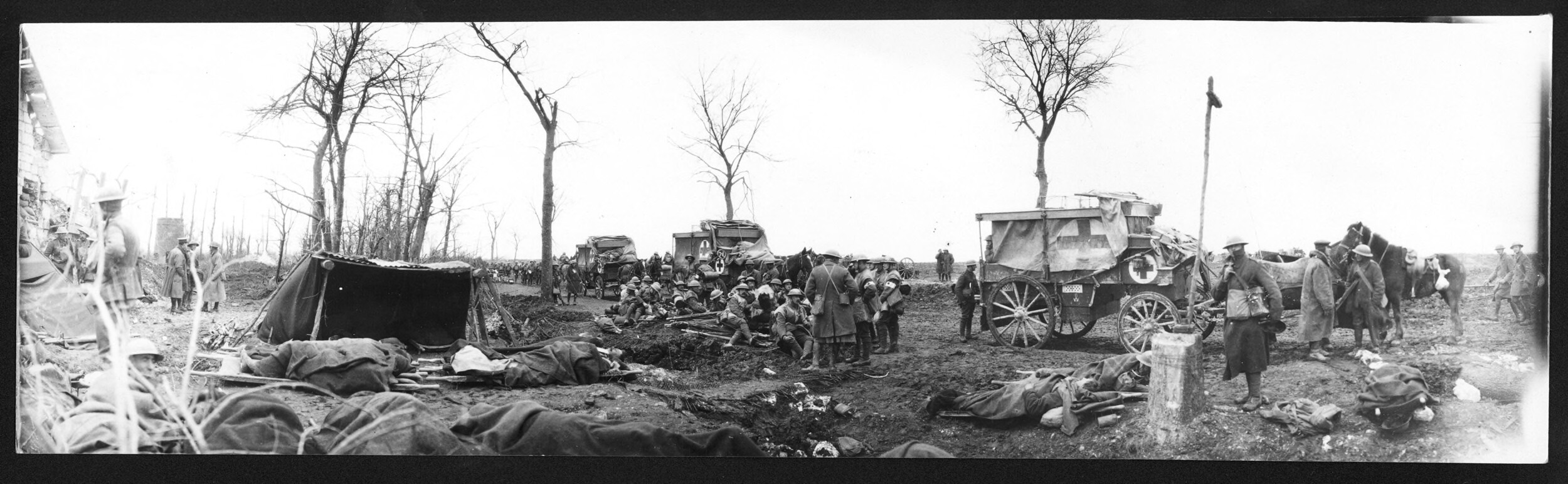 Scenes near an advanced dressing station