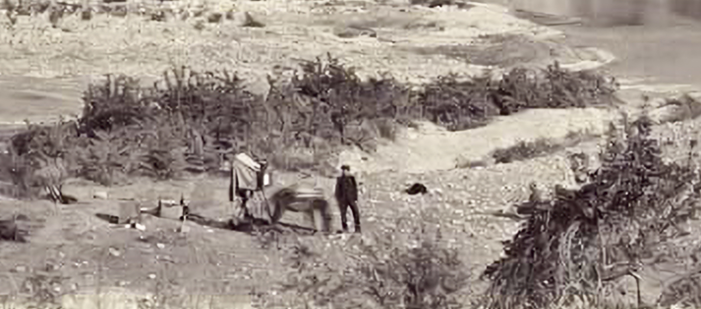 Detail Josef Székely VUES IV 41095 Demir Kapi- gorge of the Vardar seen from the north. October 1863-Enhanced