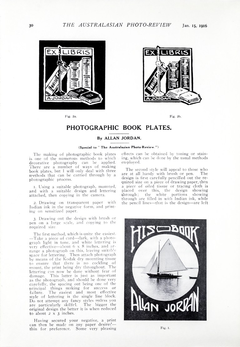 Photographic book plates