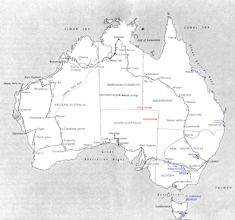 Map Drysdale science expedition