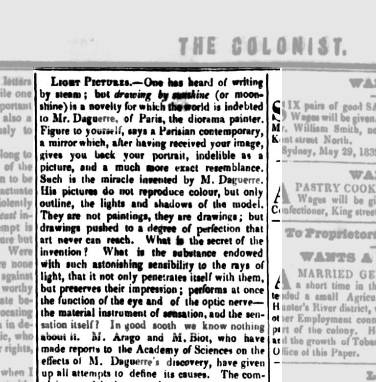 Colonist 1839